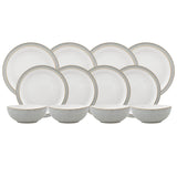 Denby Elements Light Grey Dinnerware Set - 12 Piece - Potters Cookshop