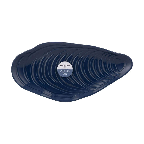Mason Cash Nautical Large Shell Platter - Navy Blue - Potters Cookshop