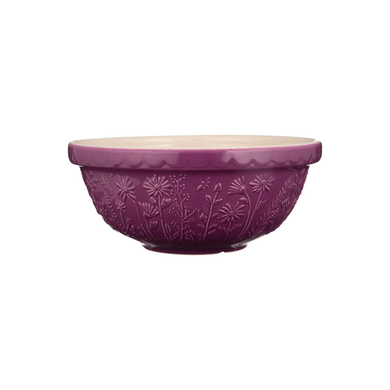 Mason Cash In The Meadow Daisy 26cm Stoneware Mixing Bowl - Berry