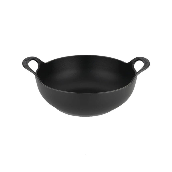 Le Creuset Cast Iron 24cm Balti Dish - Satin Black - Potters Cookshop