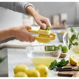 Joseph Joseph JuiceMax Dual Action Citrus Press - Yellow - Potters Cookshop