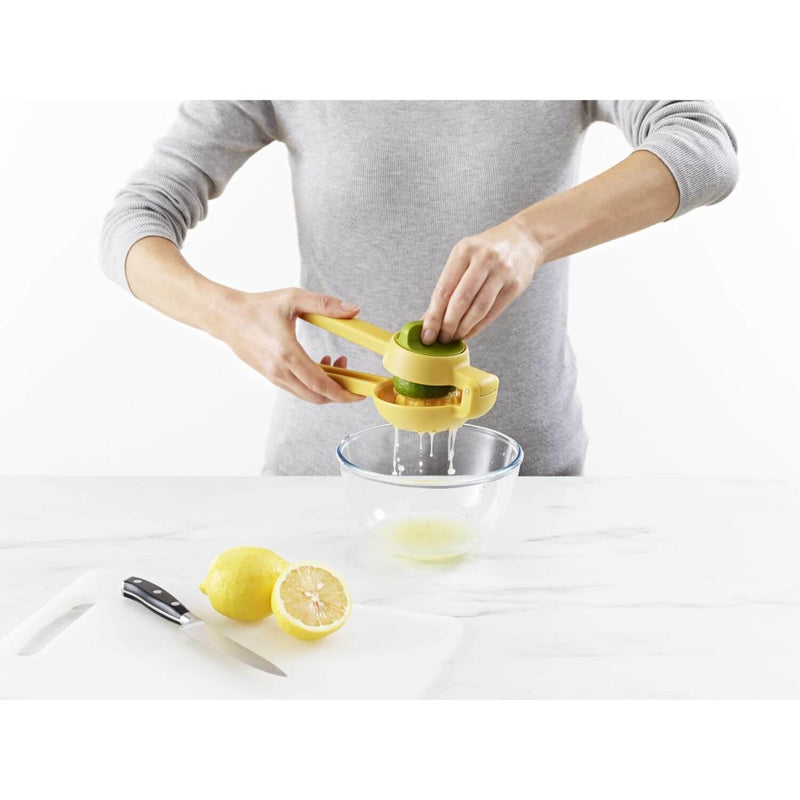 Joseph Joseph JuiceMax Dual Action Citrus Press - Yellow - Potters Cookshop