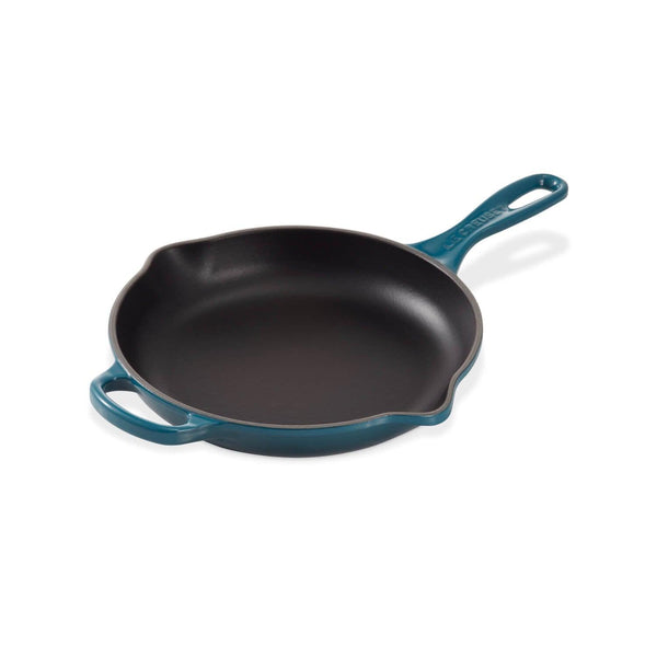 Le Creuset Signature Cast Iron 23cm Round Skillet - Deep Teal - Potters Cookshop