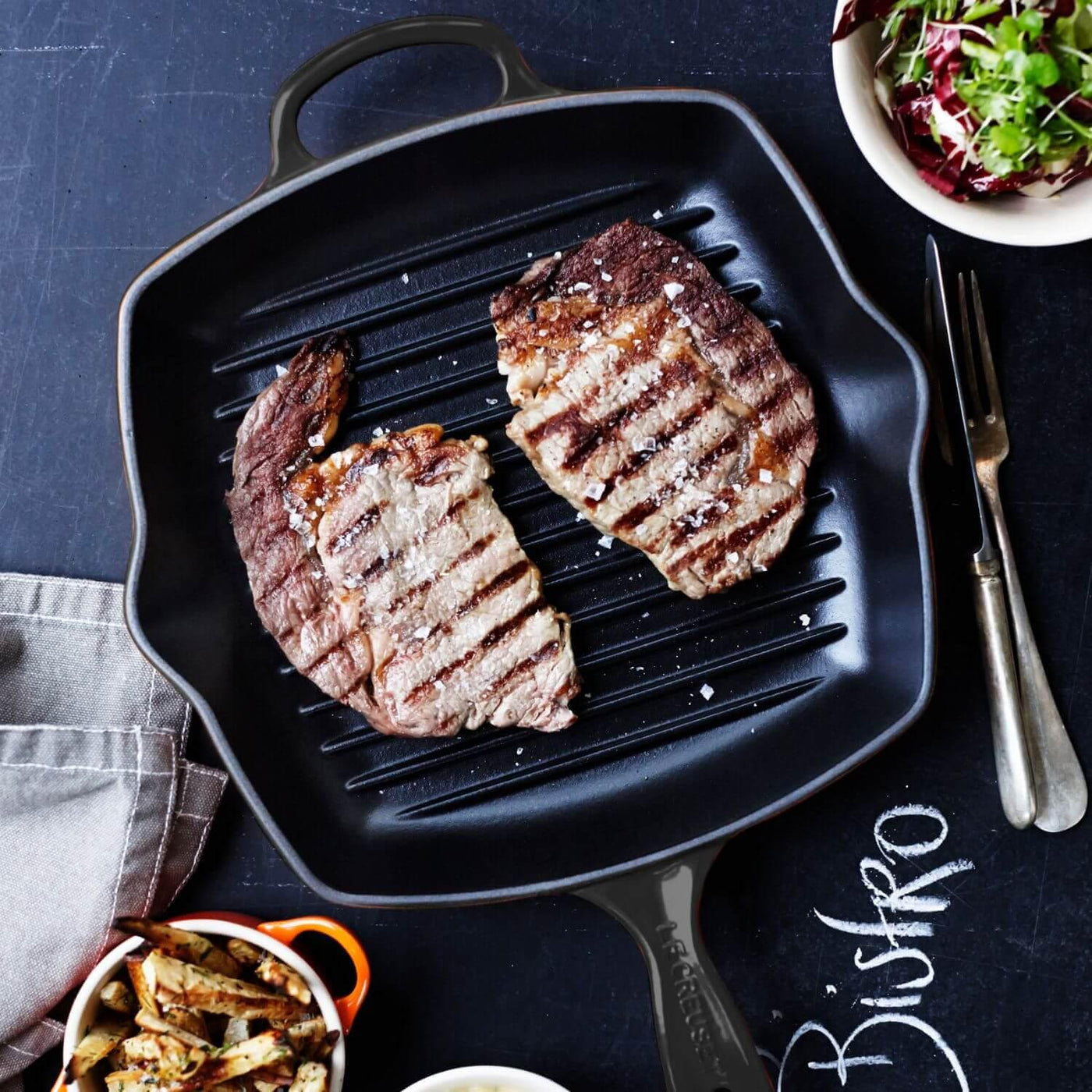 希少 Le Creuset 限定色　Square Grill Pan Le Creuset Toughened Non-Stick Ribbed Square Grill 28cm – Art of