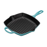 Le Creuset Signature Cast Iron 26cm Square Grillit - Teal - Potters Cookshop