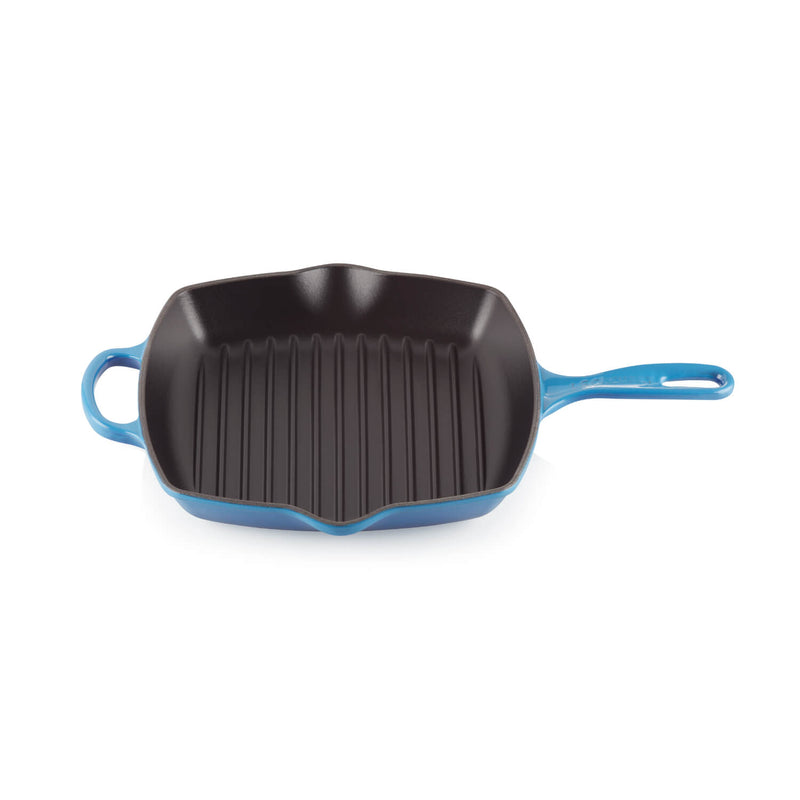 Le Creuset Signature Cast Iron 26cm Square Grillit - Azure