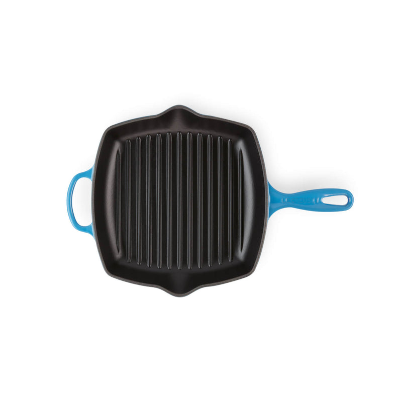 Le Creuset Signature Cast Iron 26cm Square Grillit - Azure
