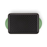 Le Creuset Traditional Cast Iron 32cm Rectangular Grill - Bamboo Green - Potters Cookshop