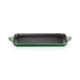 Le Creuset Traditional Cast Iron 32cm Rectangular Grill - Bamboo Green - Potters Cookshop