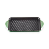 Le Creuset Traditional Cast Iron 32cm Rectangular Grill - Bamboo Green - Potters Cookshop