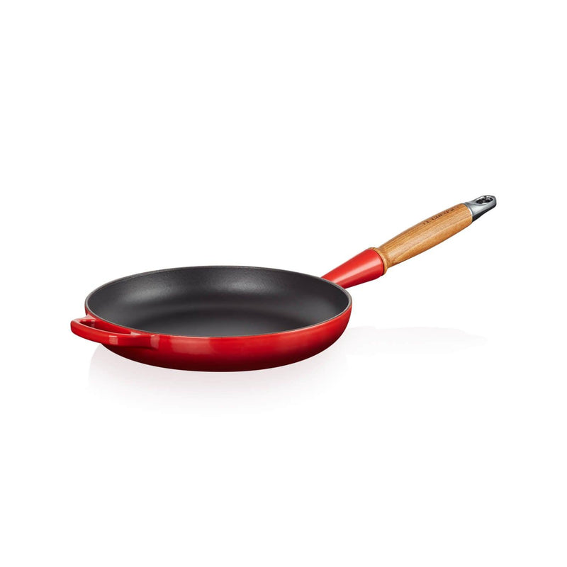Le Creuset Signature Cast Iron 24cm Frying Pan - Cerise - Potters Cookshop