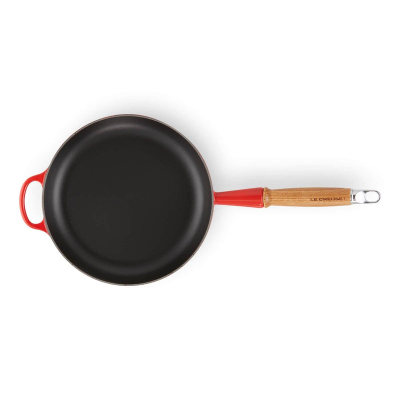 Le Creuset Signature Cast Iron 24cm Frying Pan - Cerise - Potters Cookshop