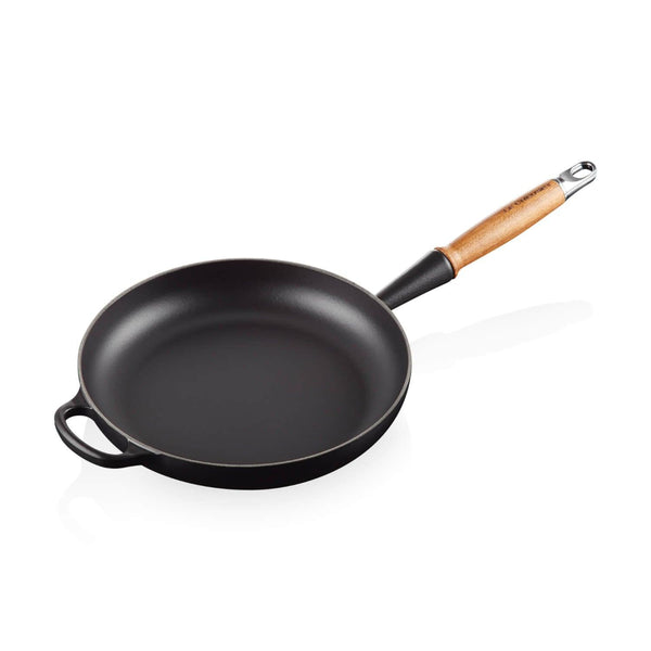 Le Creuset Signature Cast Iron 26cm Frying Pan - Satin Black - Potters Cookshop