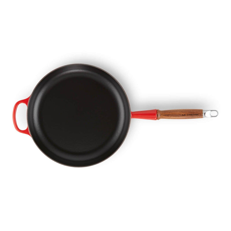 Le Creuset Signature Cast Iron 28cm Frying Pan - Cerise - Potters Cookshop