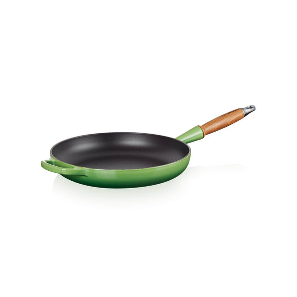 Le Creuset Signature Cast Iron 28cm Frying Pan - Bamboo Green - Potters Cookshop