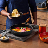 Le Creuset Signature Cast Iron 28cm Saute Pan - Satin Black - Potters Cookshop