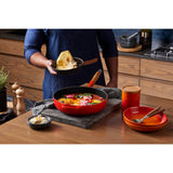 Le Creuset Signature Cast Iron 3 Piece Frying Pan & Saute Pan Set - Cerise - Potters Cookshop