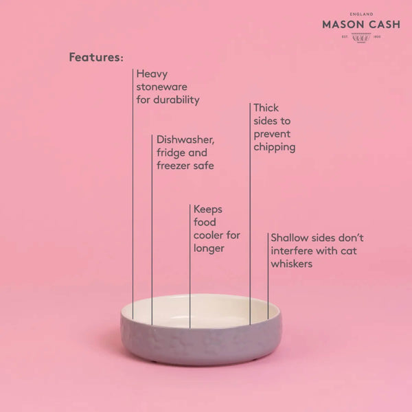 Mason Cash 13cm Stoneware Cat Bowl - Grey