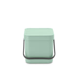 Brabantia Sort & Go 6 Litre Waste Bin - Jade Green - Potters Cookshop