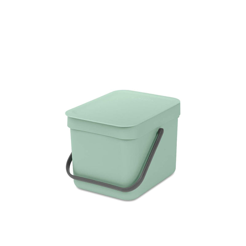 Brabantia Sort & Go 6 Litre Waste Bin - Jade Green - Potters Cookshop