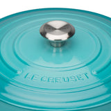 Le Creuset Signature Cast Iron 20cm Round Casserole - Teal - Potters Cookshop