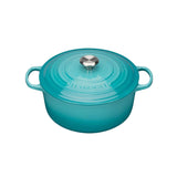 Le Creuset Signature Cast Iron 20cm Round Casserole - Teal - Potters Cookshop