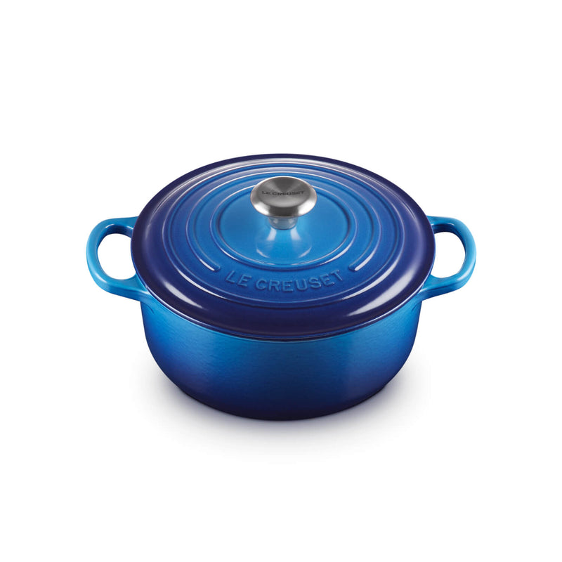 Le Creuset Signature Cast Iron 20cm Round Casserole - Azure