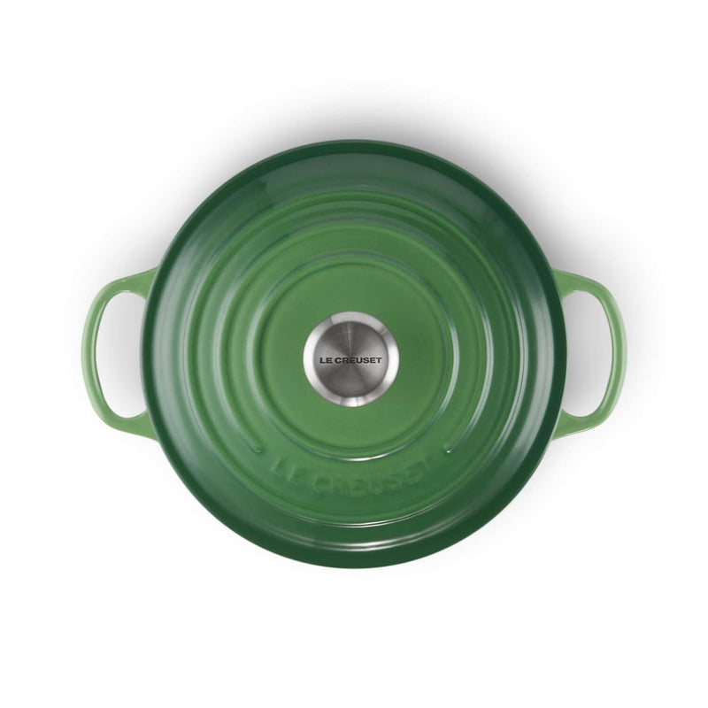 Le Creuset Signature Cast Iron 20cm Round Casserole - Bamboo Green - Potters Cookshop