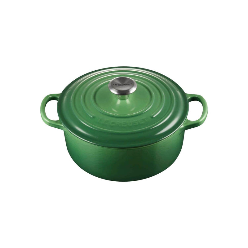 Le Creuset Signature Cast Iron 20cm Round Casserole - Bamboo Green - Potters Cookshop