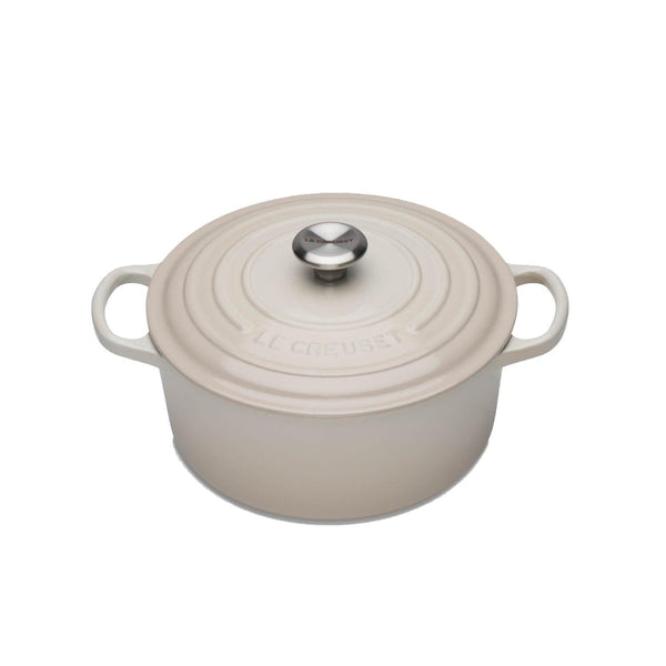 Le Creuset Signature Cast Iron 20cm Round Casserole - Meringue - Potters Cookshop