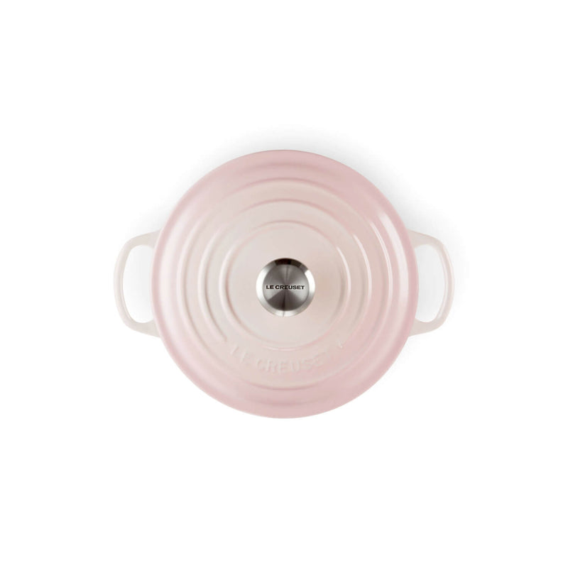 Le Creuset Signature Cast Iron 20cm Round Casserole - Shell Pink