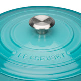 Le Creuset Signature Cast Iron 22cm Round Casserole - Teal - Potters Cookshop