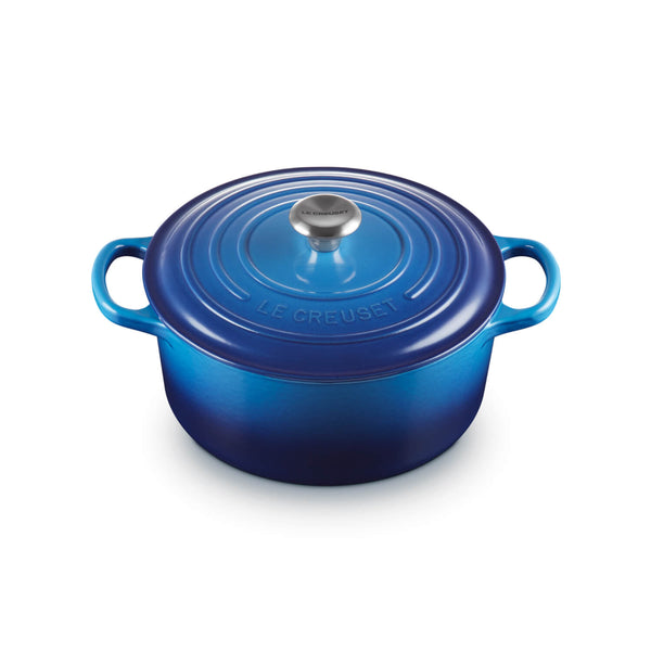 Le Creuset Signature Cast Iron 22cm Round Casserole - Azure