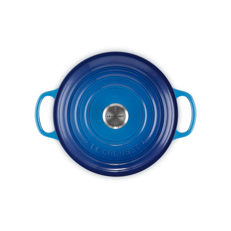 Le Creuset Signature Cast Iron 22cm Round Casserole - Azure