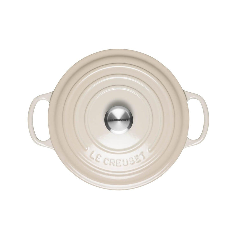 Le Creuset Signature Cast Iron 22cm Round Casserole - Meringue - Potters Cookshop