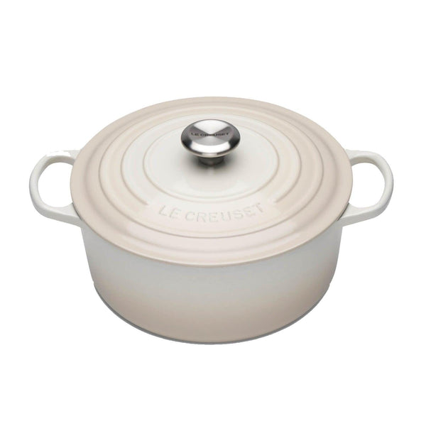 Le Creuset Signature Cast Iron 22cm Round Casserole - Meringue - Potters Cookshop