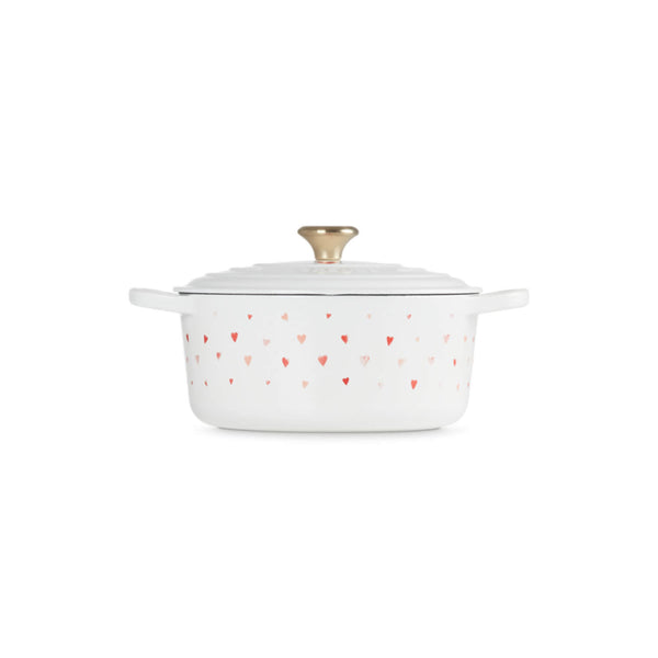 Le Creuset Limited Edition Hearts Decal 22cm Cast Iron Casserole