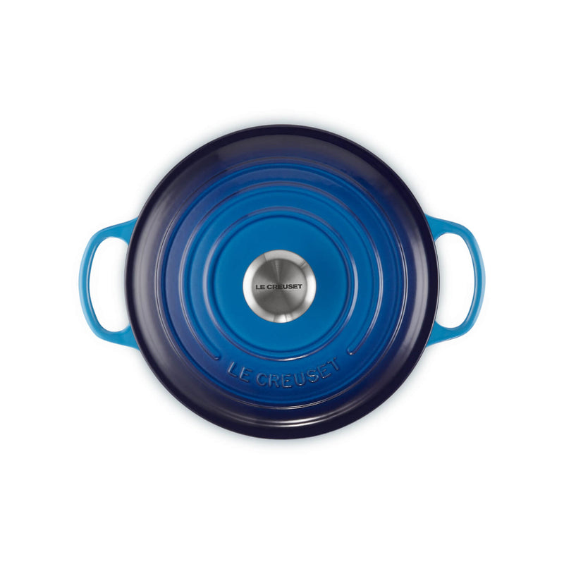 Le Creuset Signature Cast Iron 24cm Round Casserole - Azure