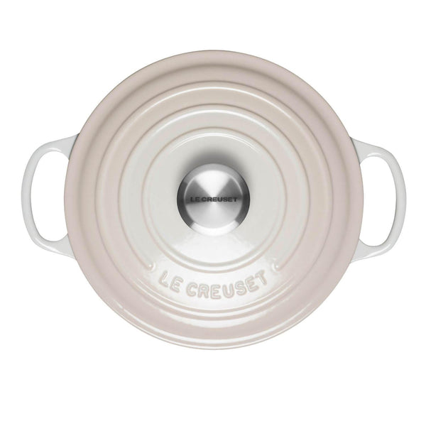 Le Creuset Signature Cast Iron 24cm Round Casserole - Meringue - Potters Cookshop