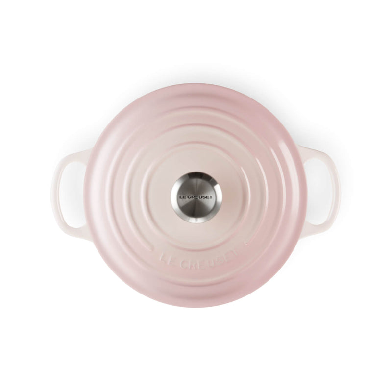 Le Creuset Signature Cast Iron 24cm Round Casserole - Shell Pink