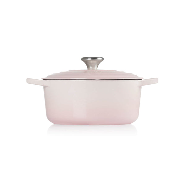 Le Creuset Signature Cast Iron 24cm Round Casserole - Shell Pink