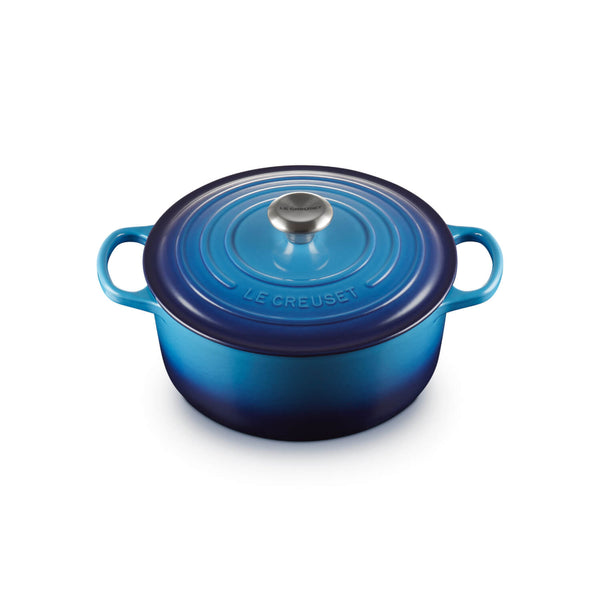 Le Creuset Signature Cast Iron 26cm Round Casserole - Azure