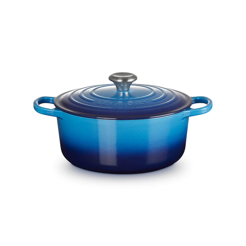 Le Creuset Signature Cast Iron 26cm Round Casserole - Azure