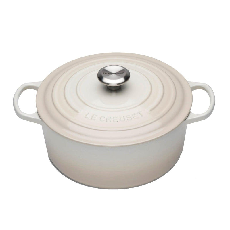 Le Creuset Signature Cast Iron 26cm Round Casserole - Meringue - Potters Cookshop