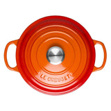 Le Creuset Signature Cast Iron 28cm Round Casserole - Volcanic - Potters Cookshop