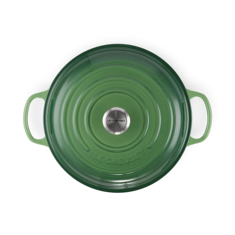 Le Creuset Signature Cast Iron 30cm Shallow Casserole  - Bamboo Green - Potters Cookshop