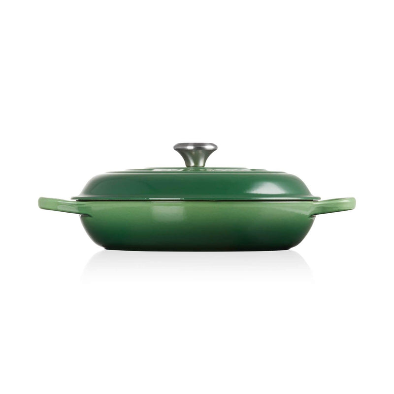 Le Creuset Signature Cast Iron 30cm Shallow Casserole  - Bamboo Green - Potters Cookshop