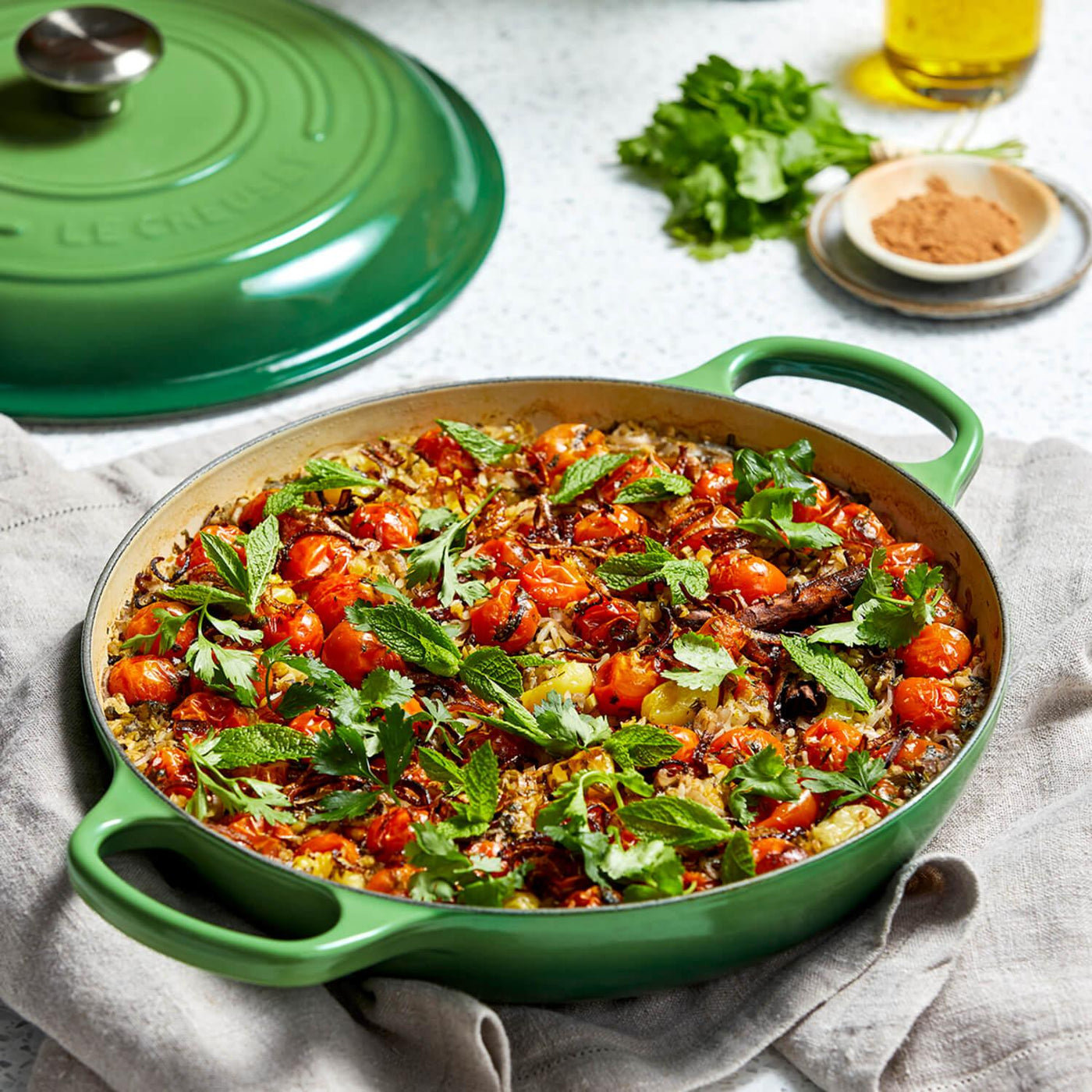 Buy Le Creuset | Bamboo Signature Cast Iron 30cm Shallow Casserole