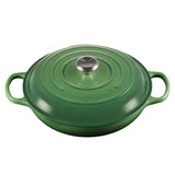 Le Creuset Signature Cast Iron 30cm Shallow Casserole  - Bamboo Green - Potters Cookshop