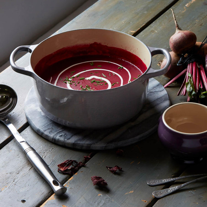 Le Creuset Signature Cast Iron 28cm Round Casserole - Flint - Potters Cookshop